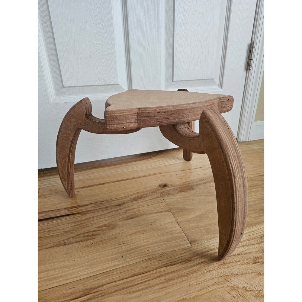 Beautiful handmade wooden plant stand 11" tall